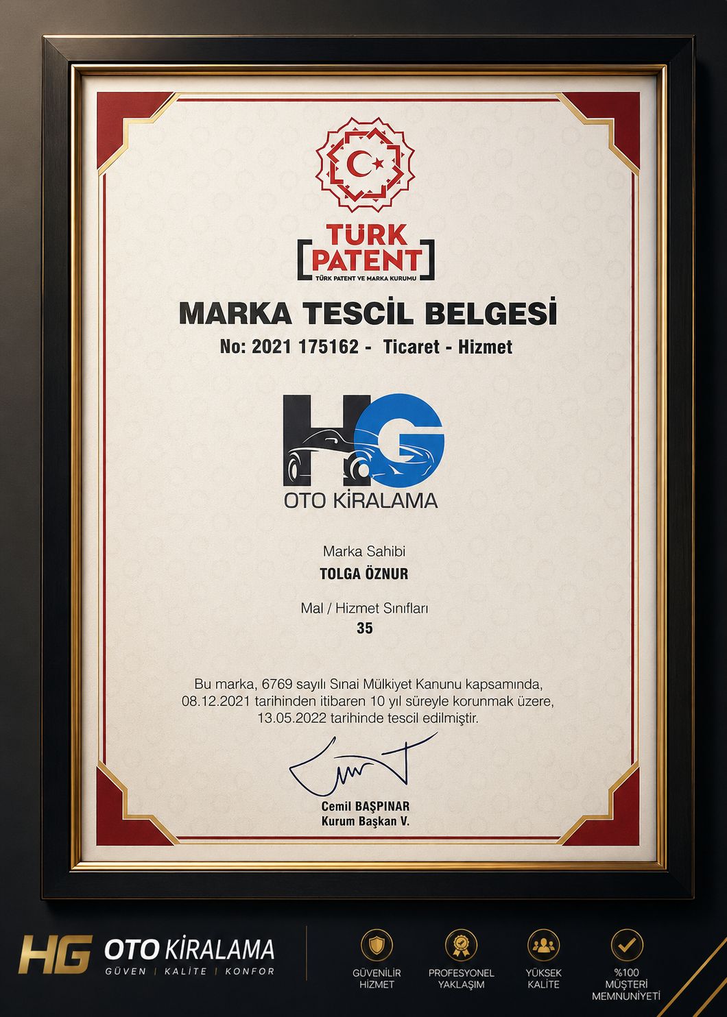 Marka Tescil Belgesi